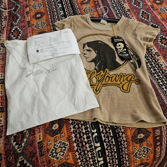 Madeworn neil young shrunken terry cloth tee size small unisex - Picture 6 of 6